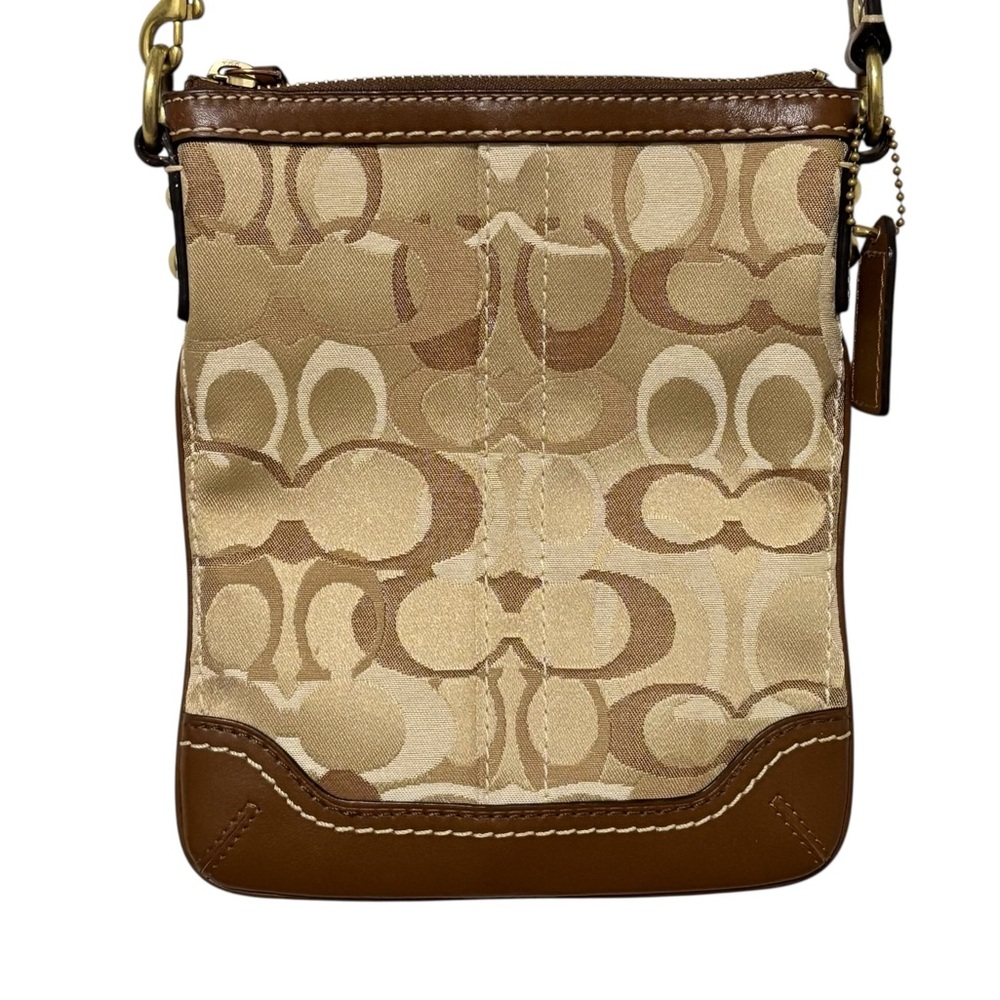 VINTAGE - COACH HAMPTON OPTIC SIGNATURE CROSSBODY PURSE - GREAT CONDITION S2 - Picture 4 of 14